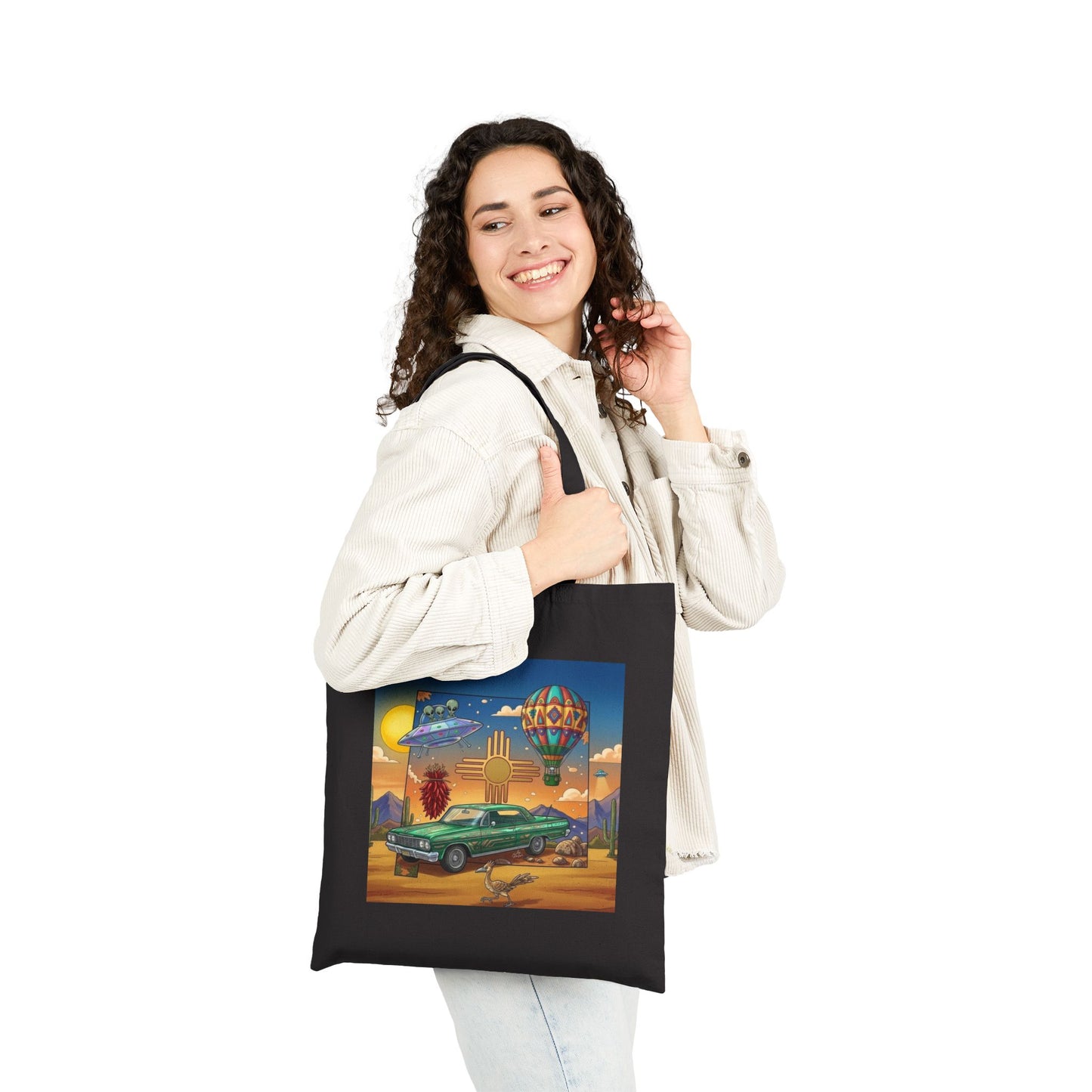 New Mexico State Lowrider - Cotton Canvas Tote