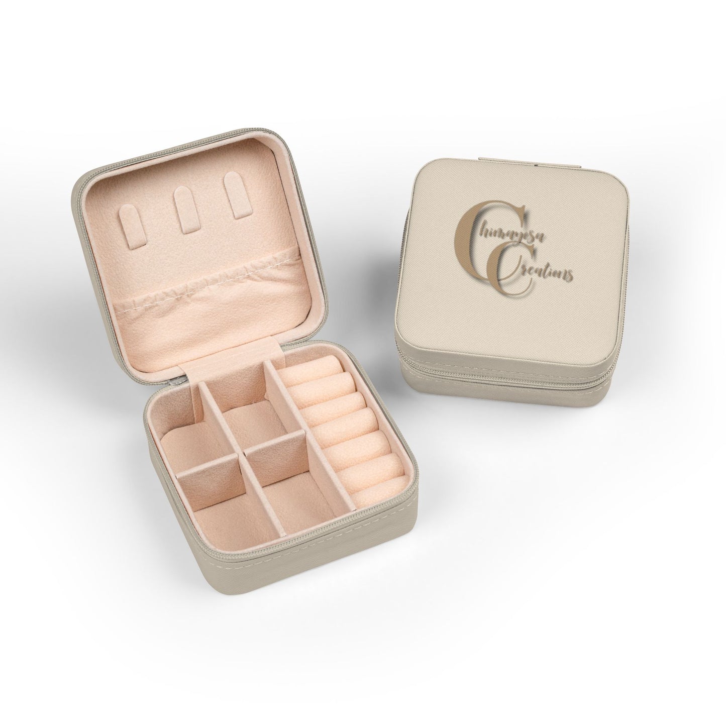 Portable Jewelry Travel Case — Compact Organizer for Rings, Earrings & Necklaces