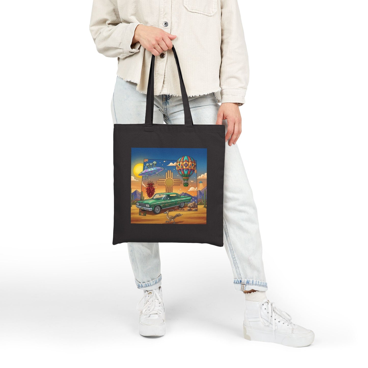 New Mexico State Lowrider - Cotton Canvas Tote