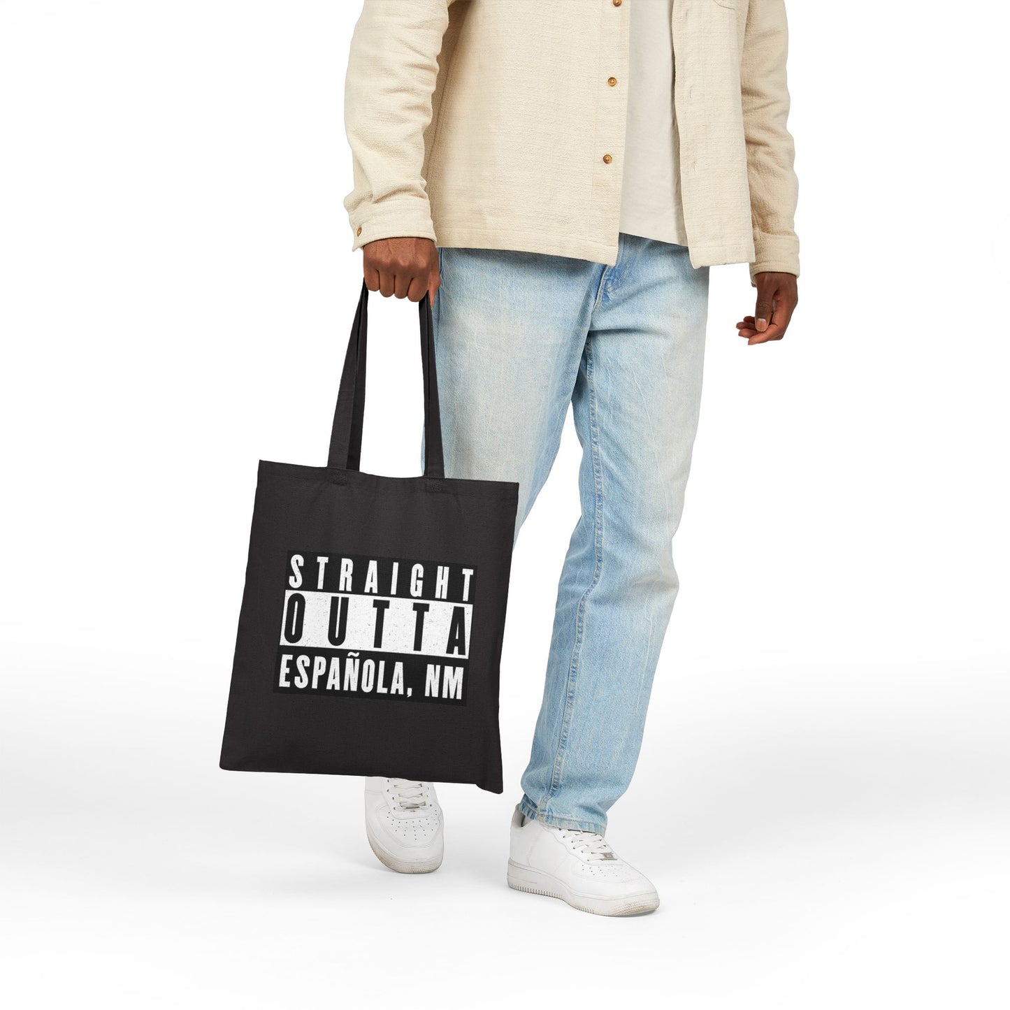 Straight Outta Española, NM - Cotton Canvas Tote Bag