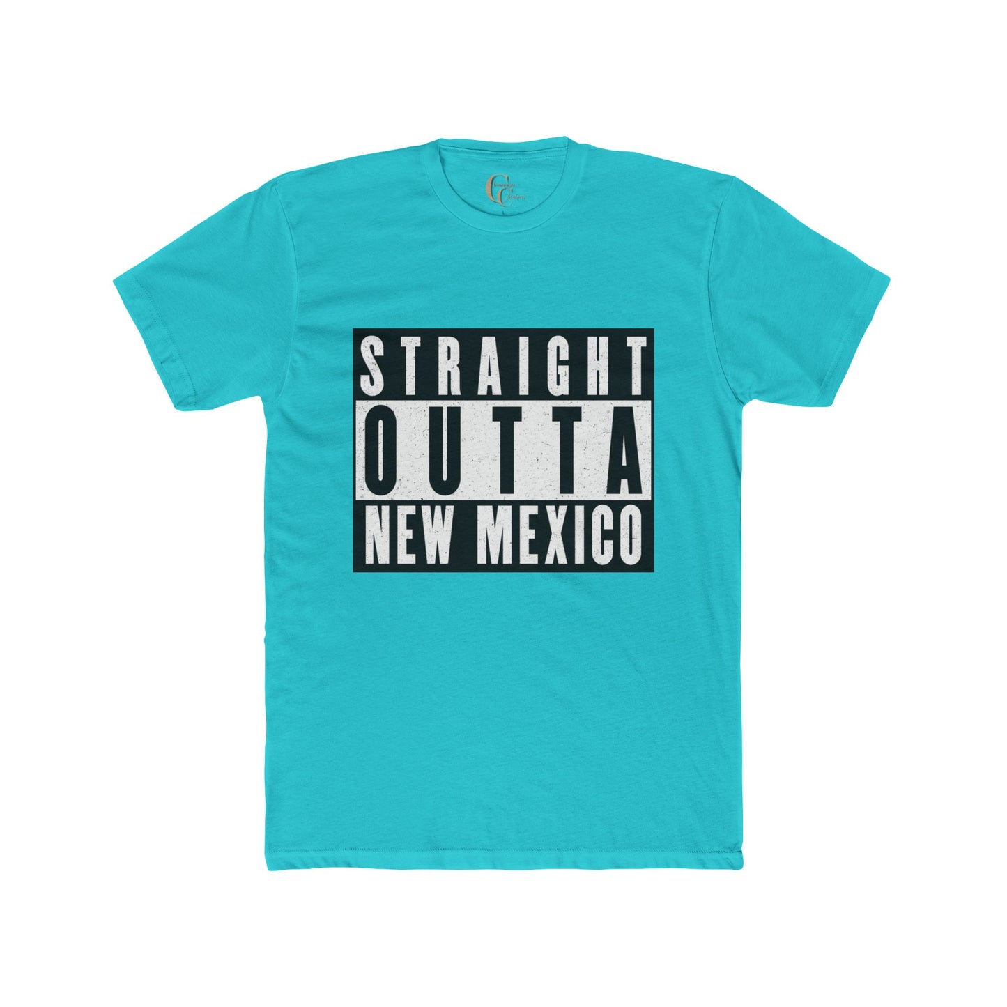 Straight Outta New Mexico with New Mexico Art With Lowrider and Aliens Graphic Tee