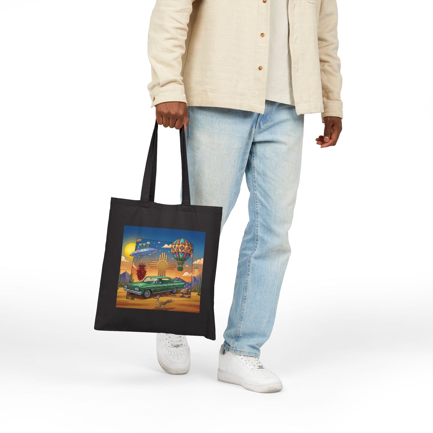 New Mexico State Lowrider - Cotton Canvas Tote
