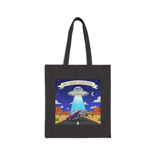 UFO Abducting Lowrider in New Mexico - Cotton Canvas Tote