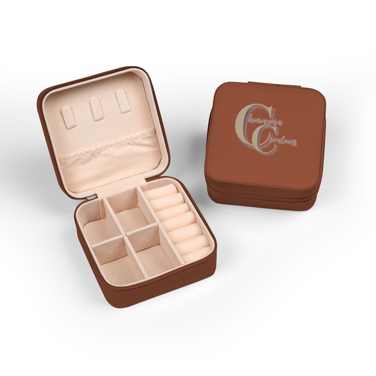 Portable Jewelry Travel Case — Compact Organizer for Rings, Earrings & Necklaces
