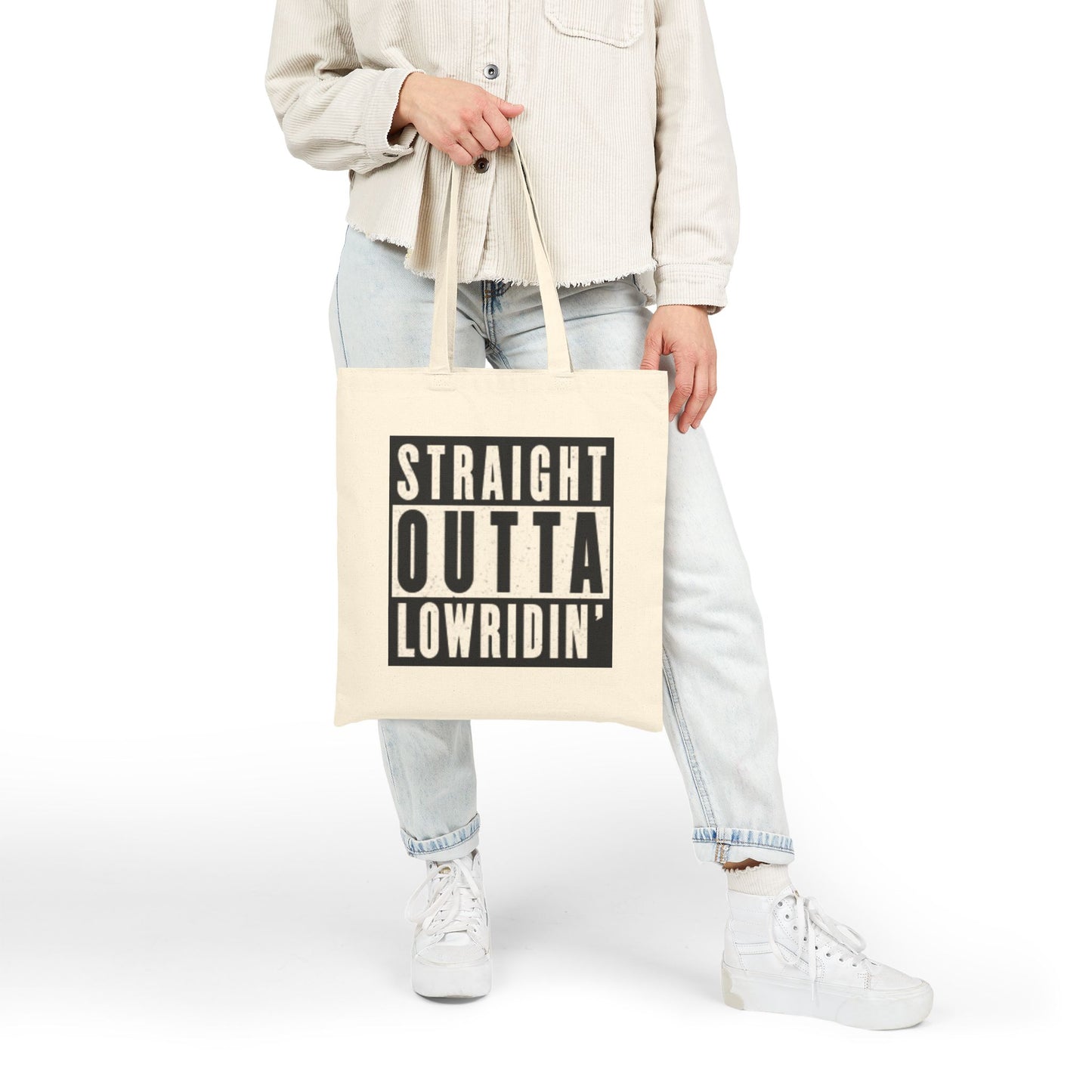Straight Outta Lowridin' - Cotton Canvas Tote Bag