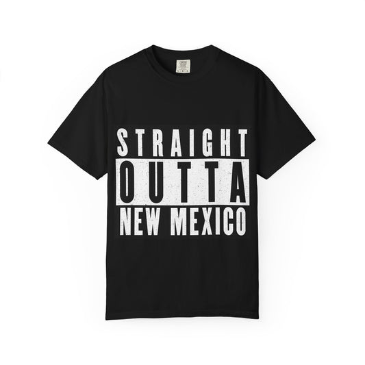 Straight Outta New Mexico with New Mexico Art With Lowrider and Aliens Graphic Tee