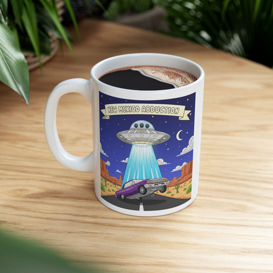 Alien Abducting Lowrider - Ceramic Mug -Coffee Cup (11oz)