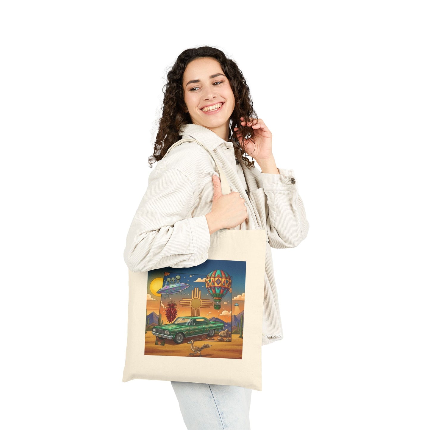 New Mexico State Lowrider - Cotton Canvas Tote