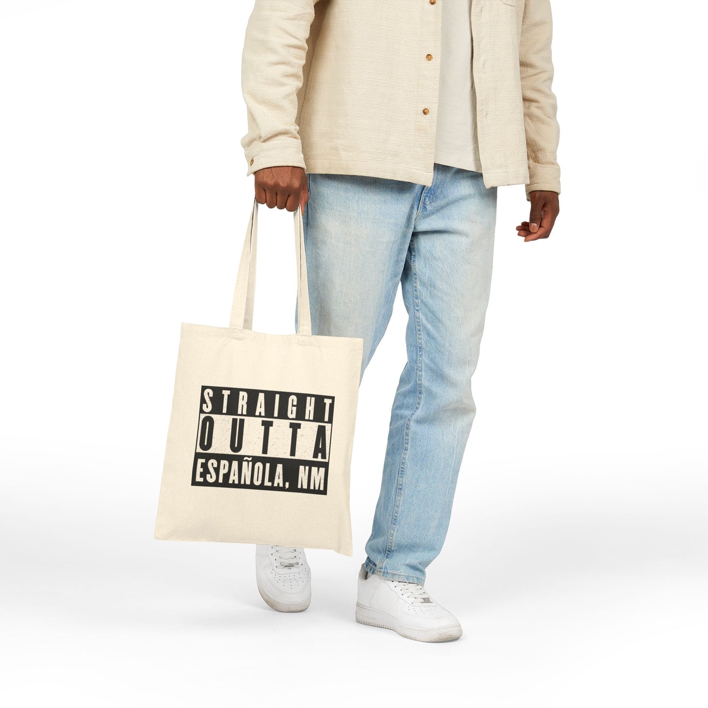 Straight Outta Española, NM - Cotton Canvas Tote Bag