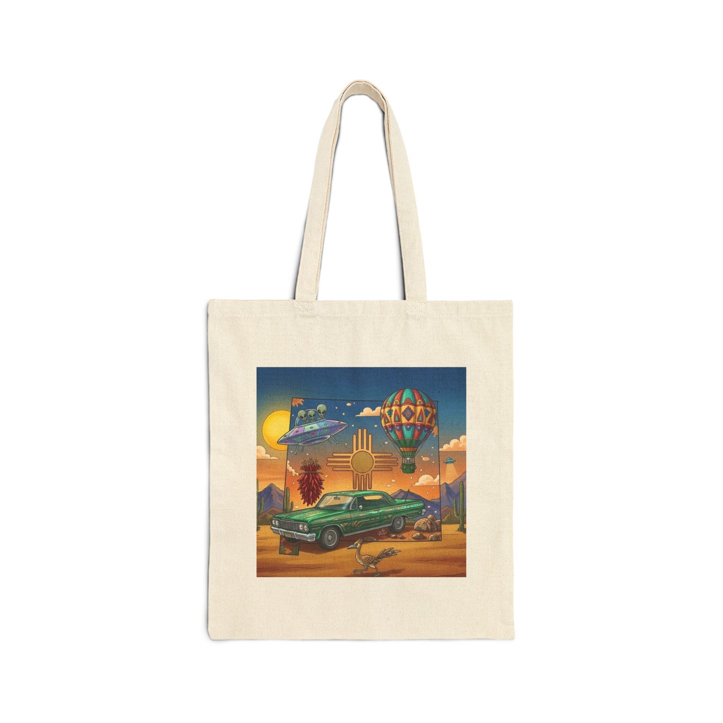 New Mexico State Lowrider - Cotton Canvas Tote