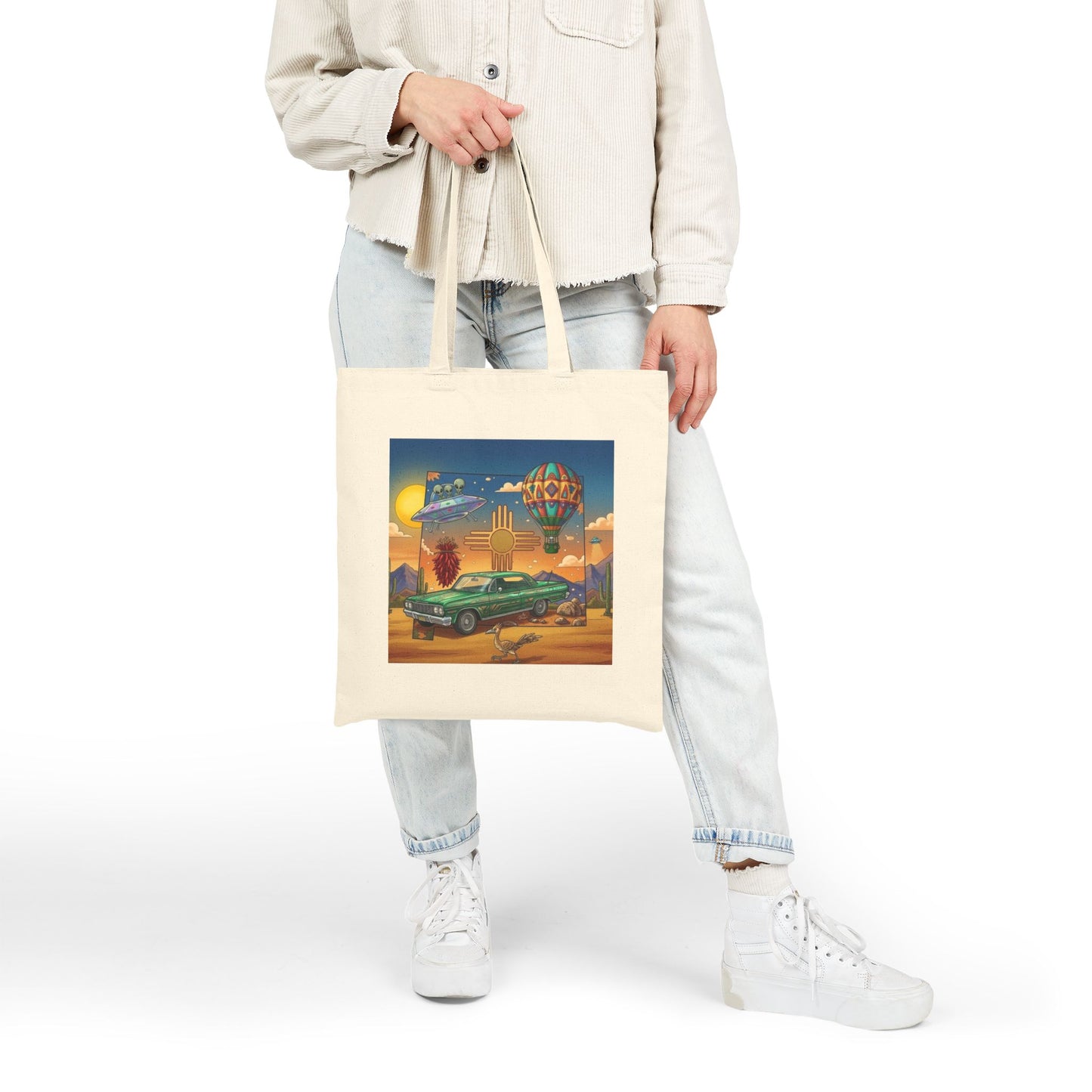 New Mexico State Lowrider - Cotton Canvas Tote