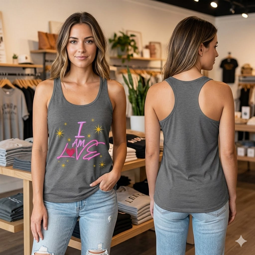 I am love Women's Racerback Tank