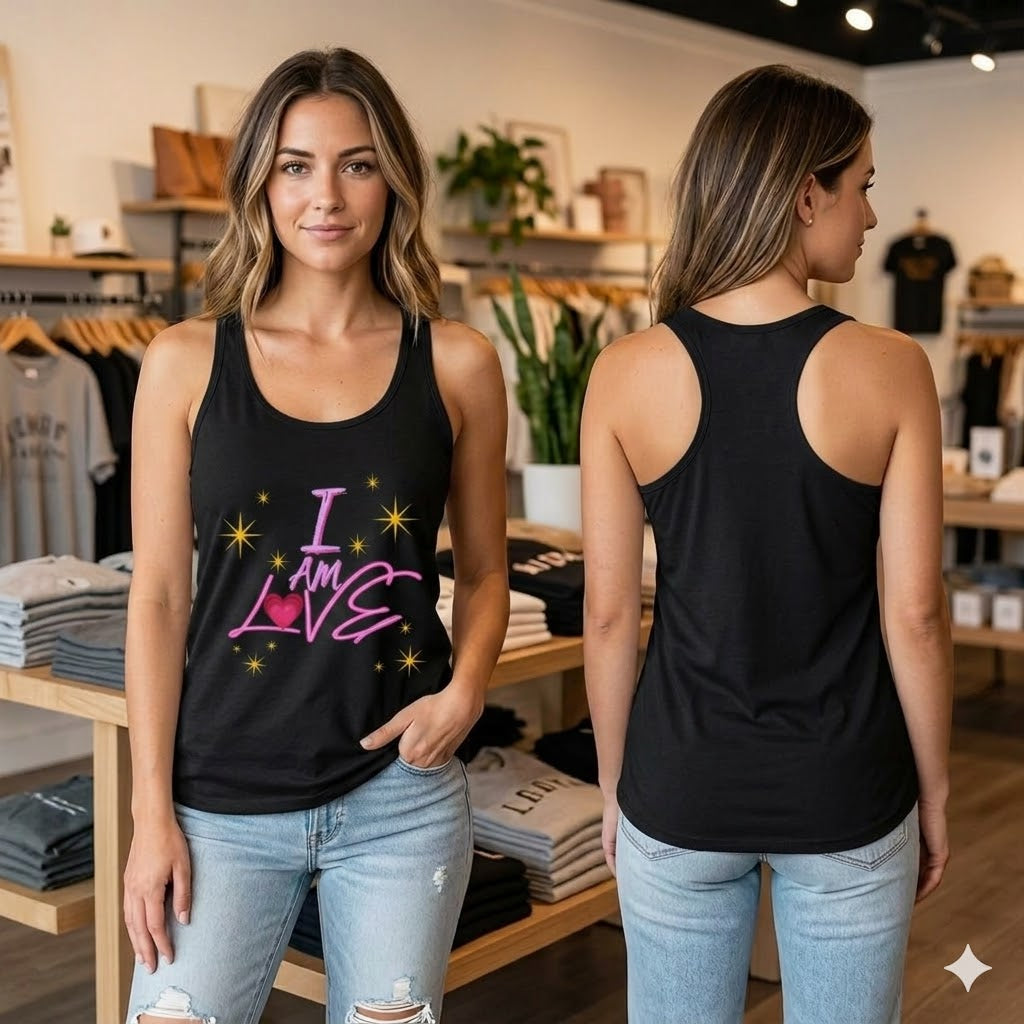 I am love Women's Racerback Tank
