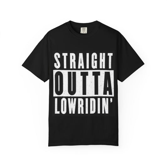 Straight Outta Lowridin' with UFO Alien Abducting Lowrider in New Mexico on the backside - Graphic Tee