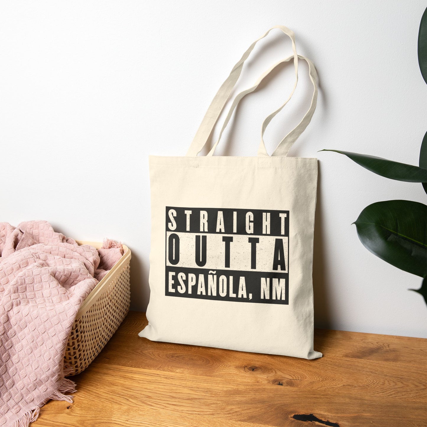 Straight Outta Española, NM - Cotton Canvas Tote Bag
