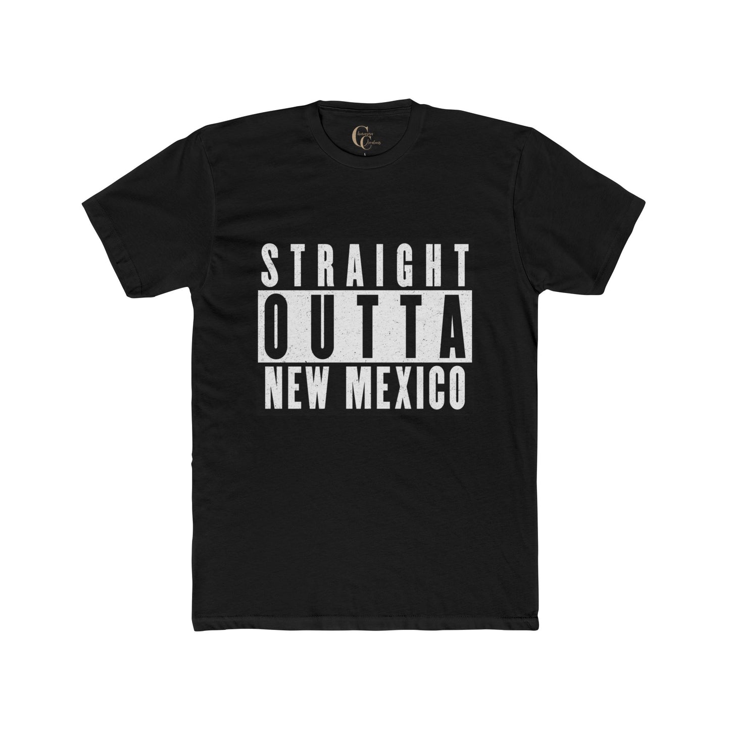 Straight Outta New Mexico with New Mexico Art With Lowrider and Aliens Graphic Tee