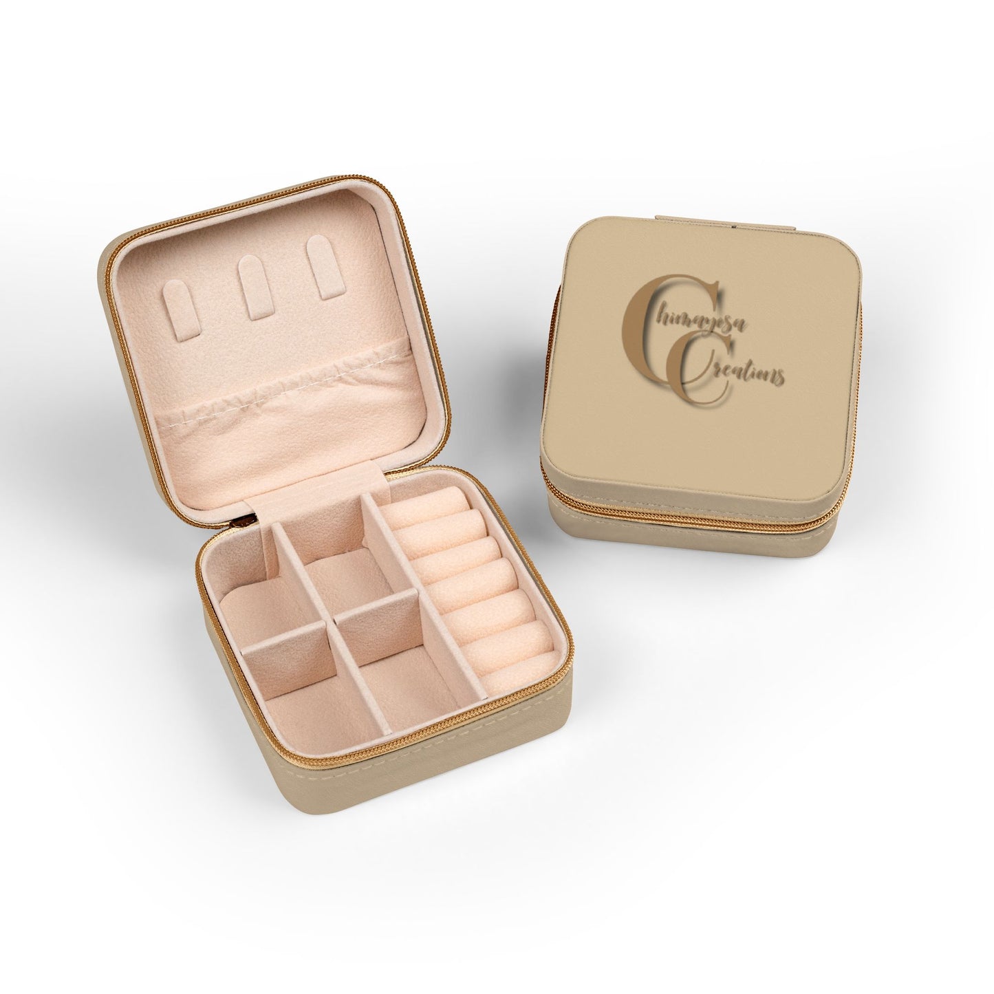 Portable Jewelry Travel Case — Compact Organizer for Rings, Earrings & Necklaces