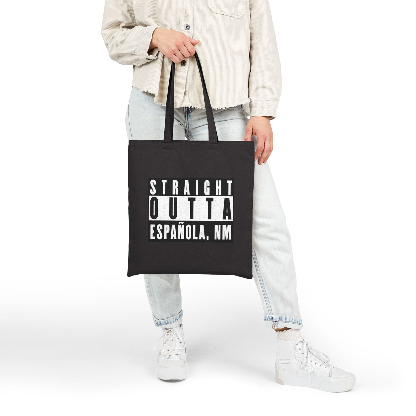 Straight Outta Española, NM - Cotton Canvas Tote Bag