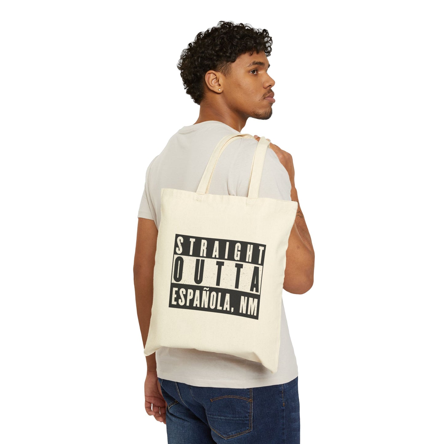 Straight Outta Española, NM - Cotton Canvas Tote Bag