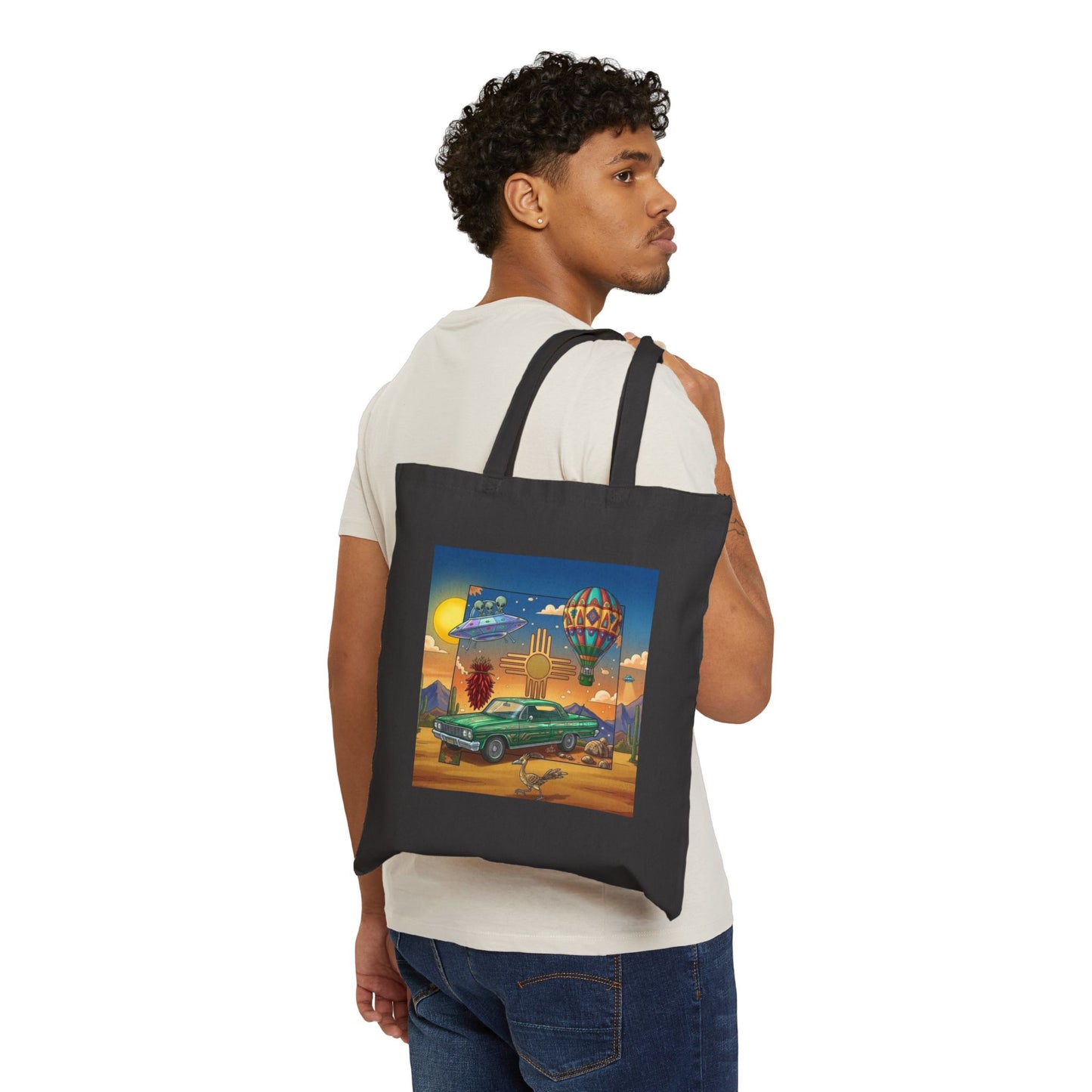New Mexico State Lowrider - Cotton Canvas Tote