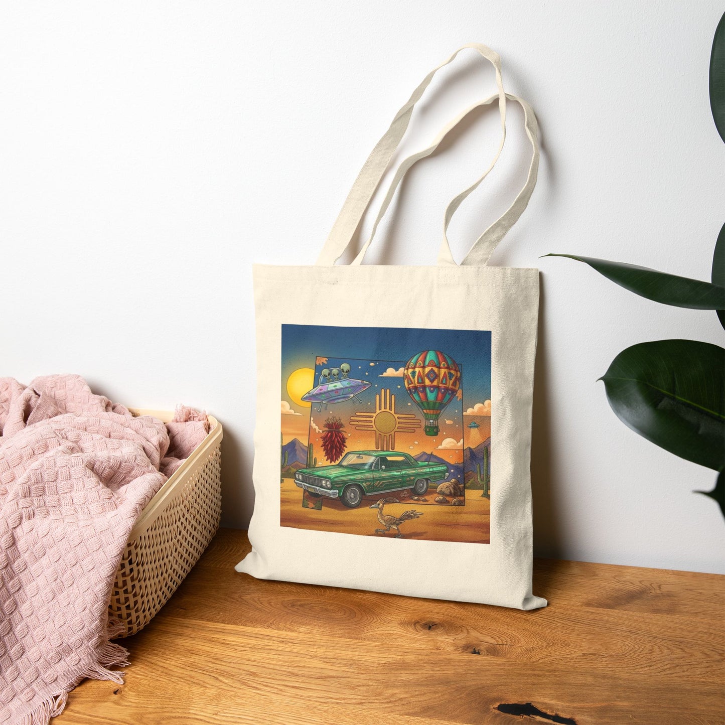 New Mexico State Lowrider - Cotton Canvas Tote