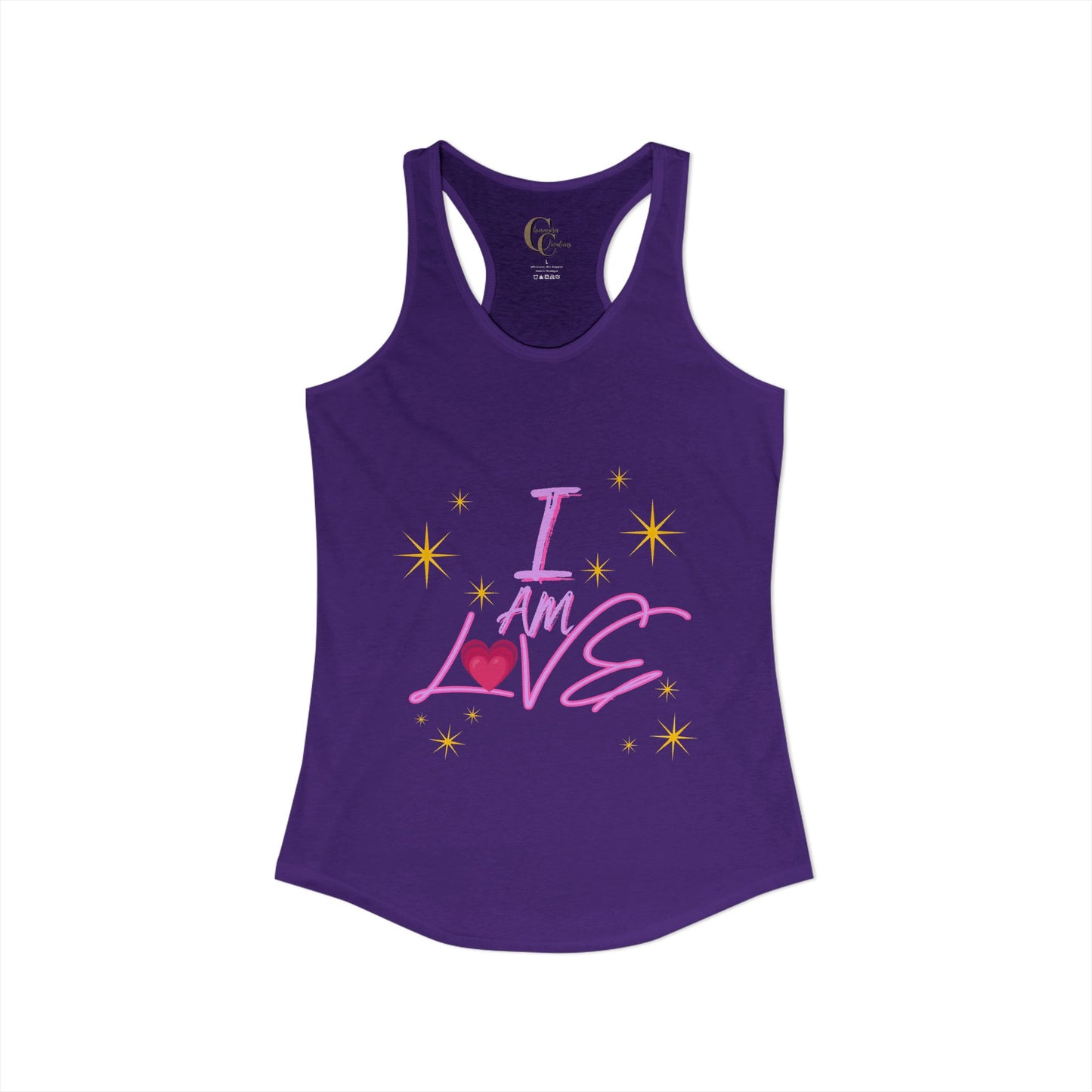 I am love Women's Racerback Tank