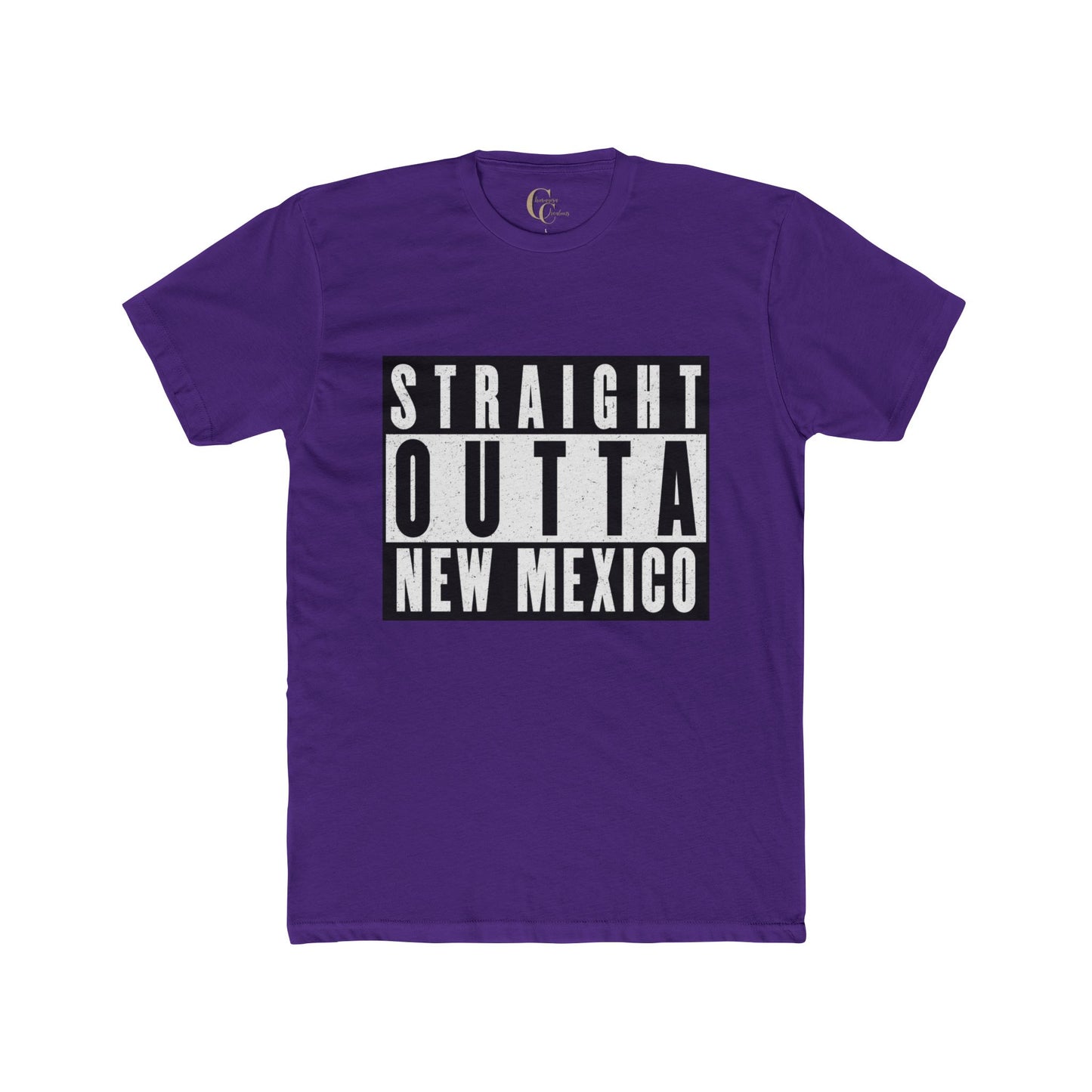 Straight Outta New Mexico with New Mexico Art With Lowrider and Aliens Graphic Tee