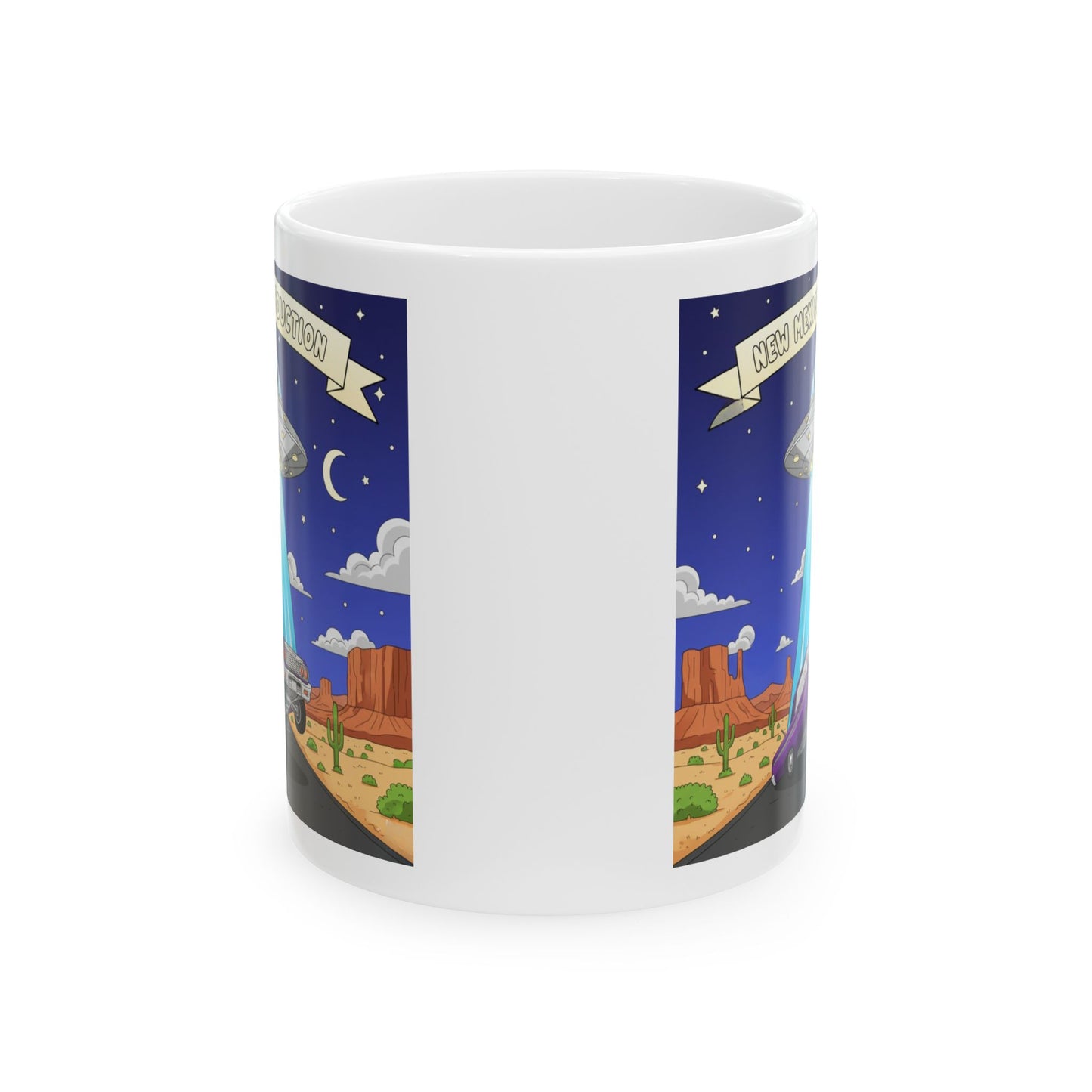 Alien Abducting Lowrider - Ceramic Mug -Coffee Cup (11oz)